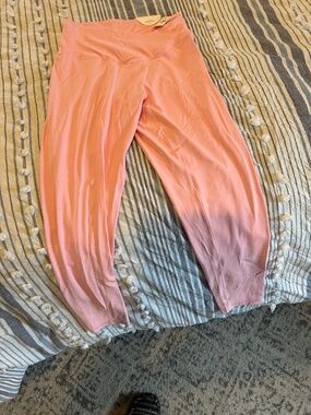 NWT AEERIE Pink High Rise Leggings Size L